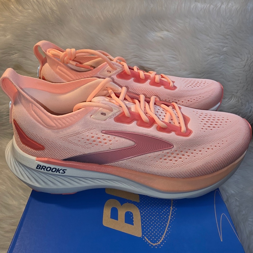 Brooks Glycerin 23 Women's 11.5 B Coral Peach Spellbound Running Shoes NIB